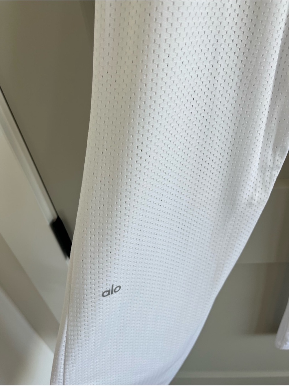 Alo xs Women's White Mesh Wide-Leg Lounge Pants - Picture 4 of 6